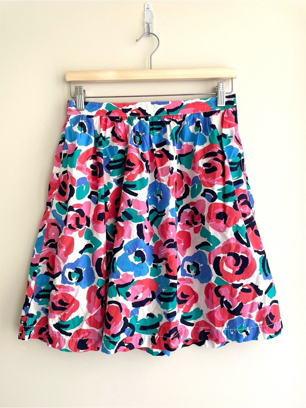Tommy Hilfiger 100% Cotton Floral Knee Length Garden Party Brunch Circle Skirt